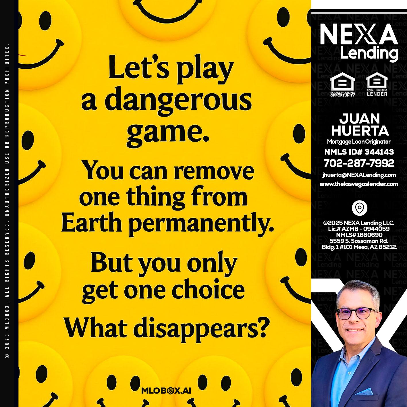 LETS PLAY - Juan Huerta -Mortgage Loan Originator