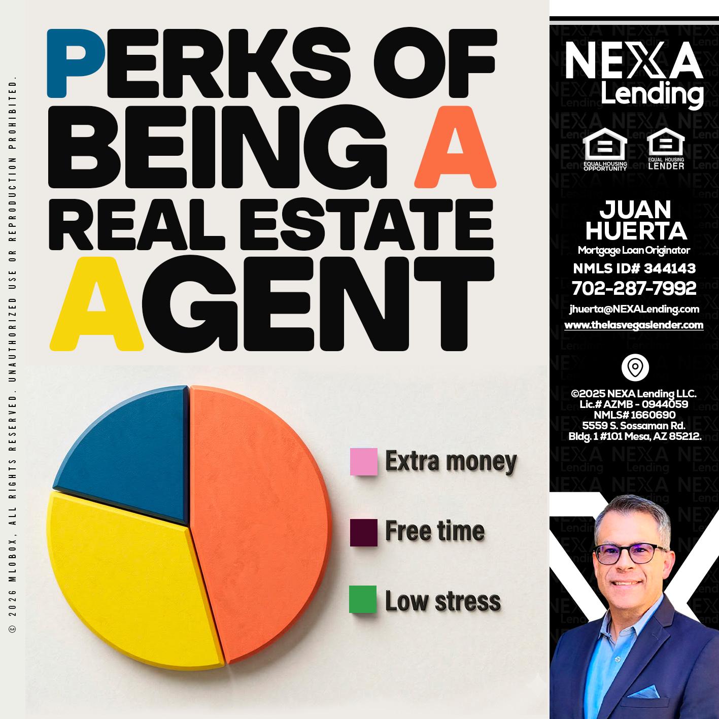 PERKS OF BEING - Juan Huerta -Mortgage Loan Originator