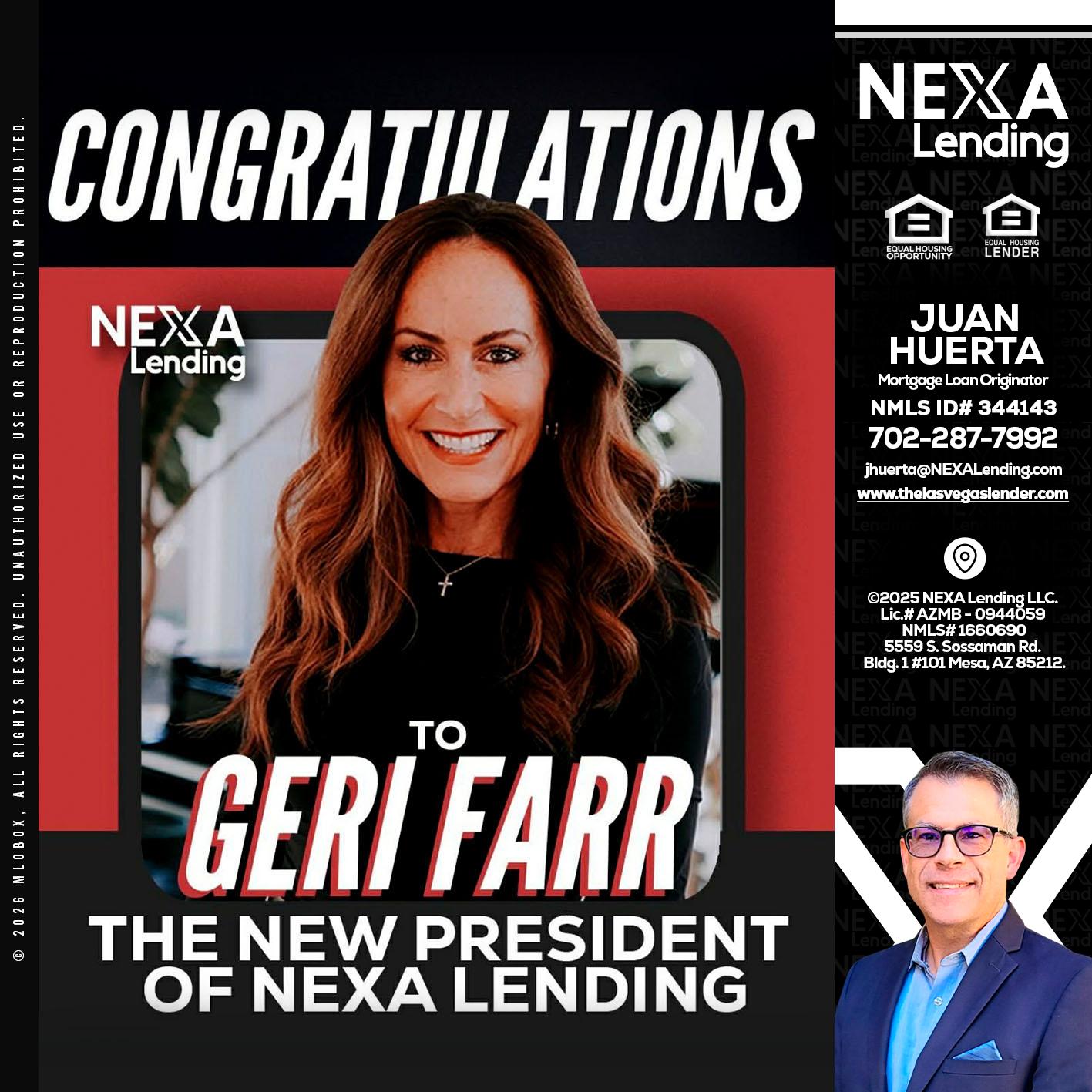 CONGRATULATIONS - Juan Huerta -Mortgage Loan Originator