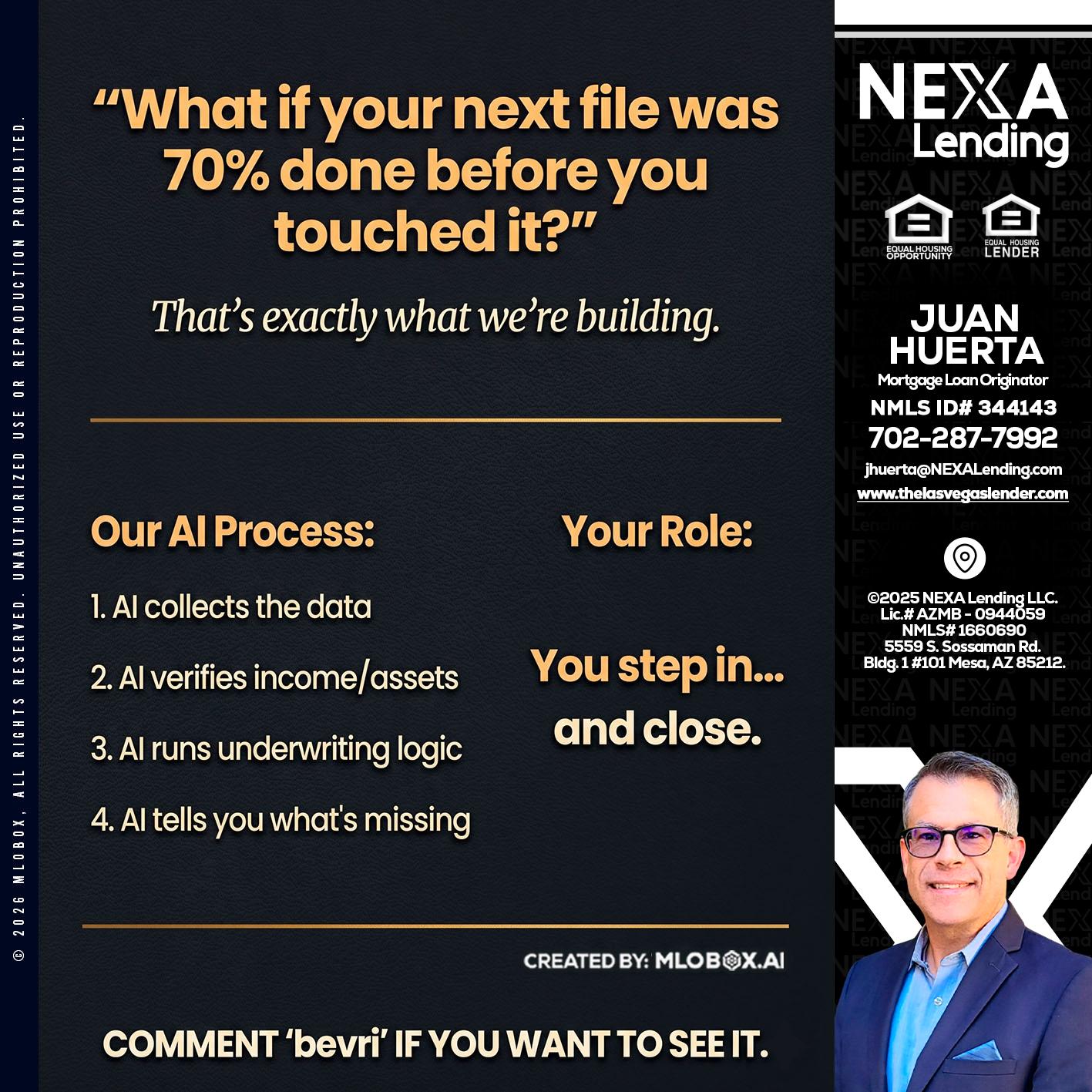 WHAT IF YOUR - Juan Huerta -Mortgage Loan Originator
