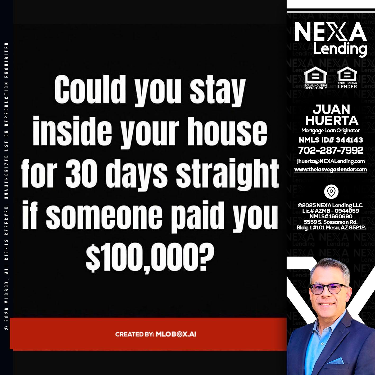 COULD YOU STAY - Juan Huerta -Mortgage Loan Originator