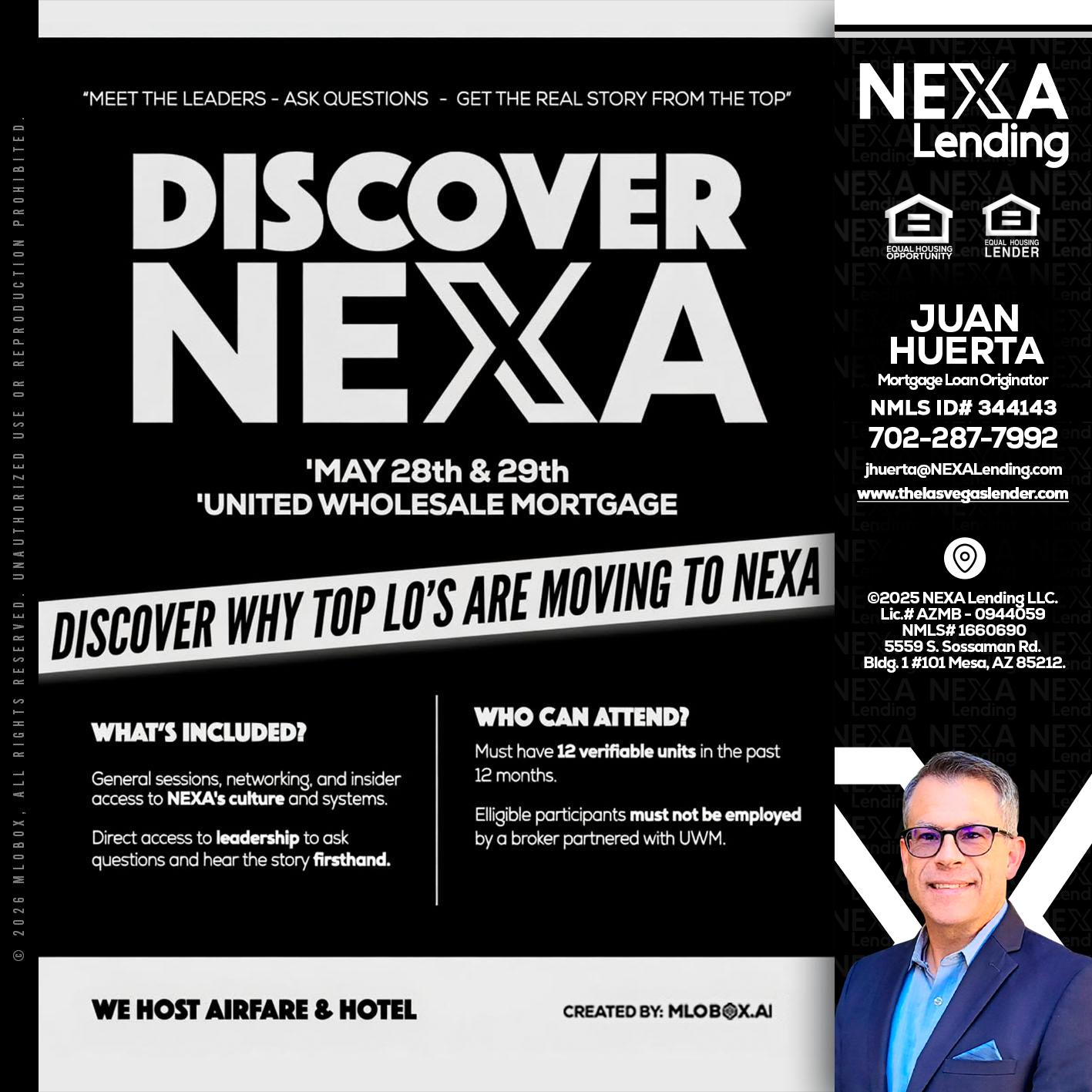 DISCOVER NEXA - Juan Huerta -Mortgage Loan Originator