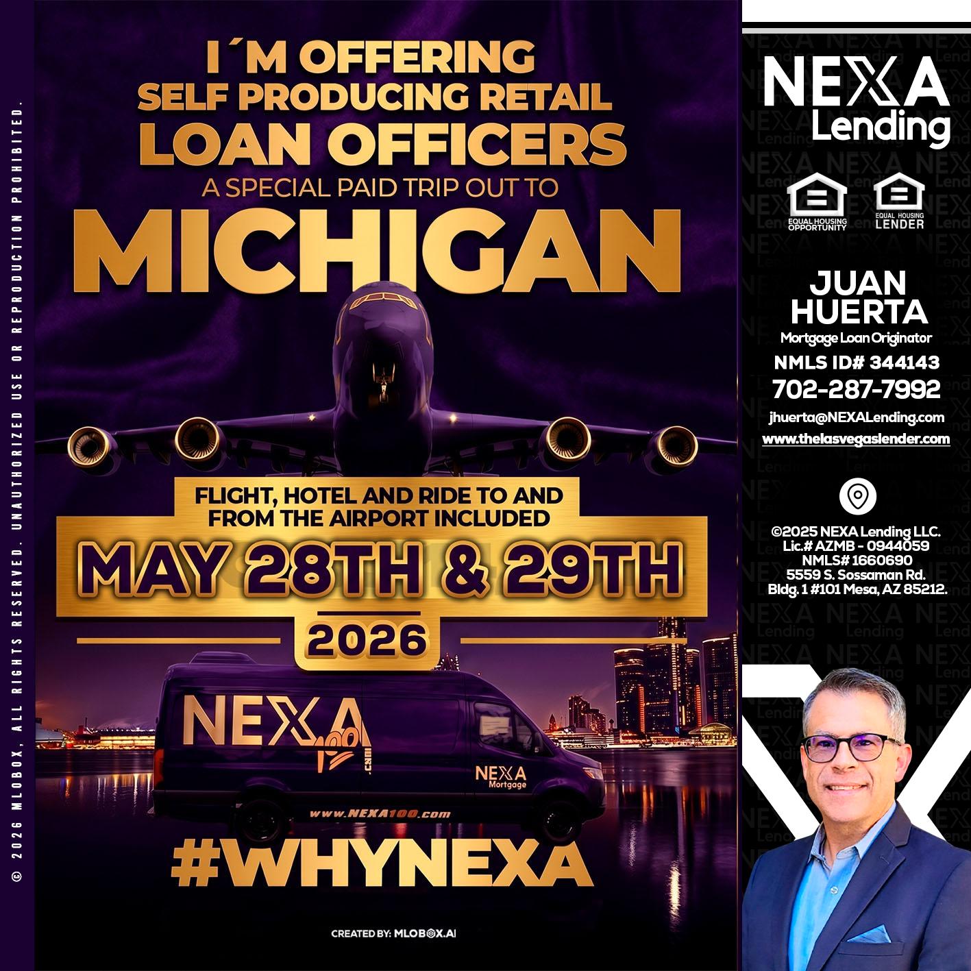 MICHIGAN - Juan Huerta -Mortgage Loan Originator